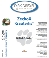ZeckoX Kräuterlis für Katzen 400g für ein starkes Milieu