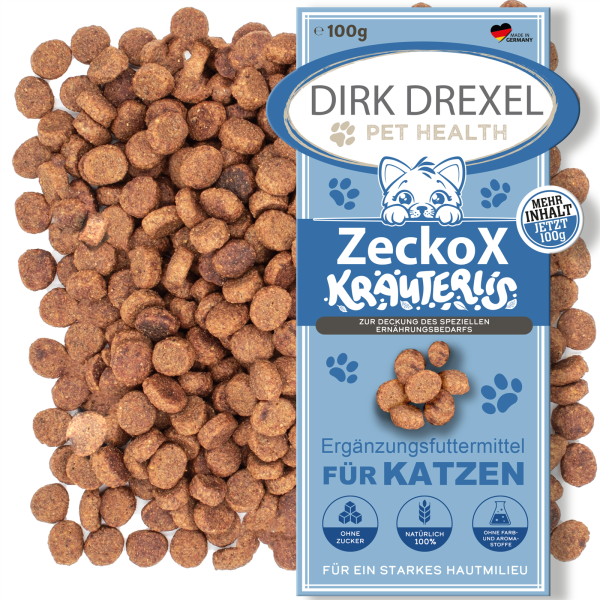 ZeckoX Kräuterlis für Katzen 100g / 400g - Pflege des Hautmilieus