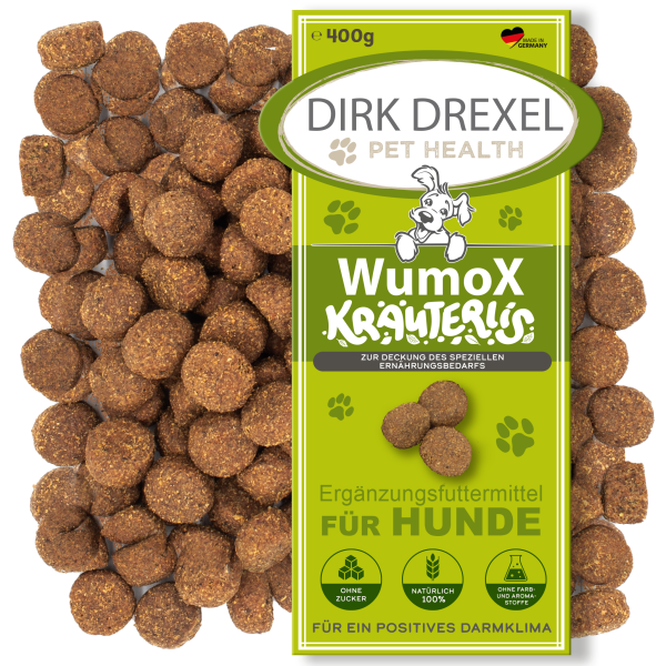 WumoX Kräuterlis für Hunde 400g für ein positives Darmklima